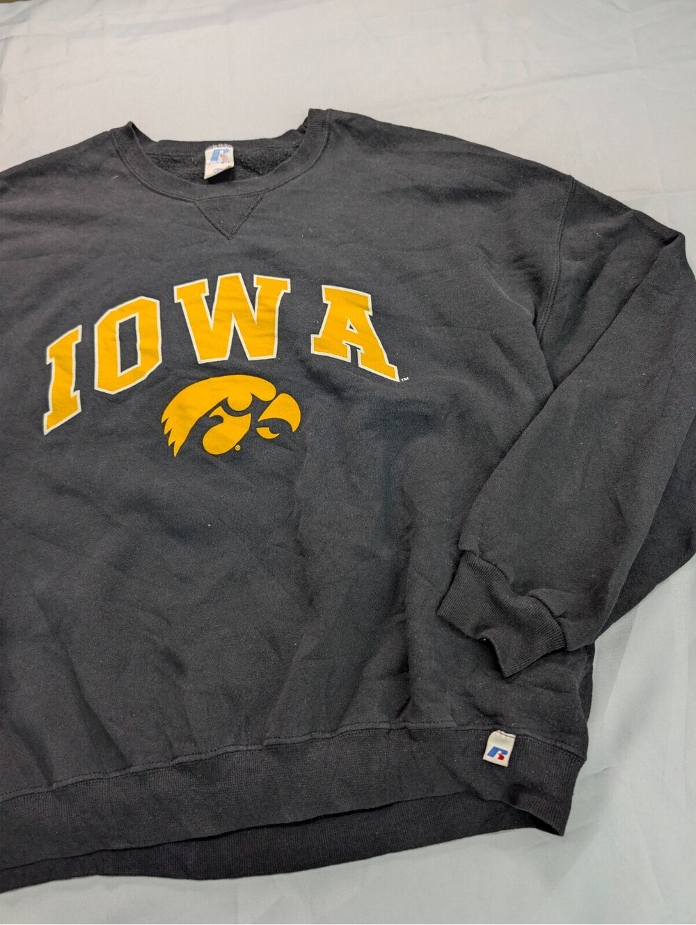 Iowa Hawkeyes Russell Sweatshirt XXL Vintage Black Crewneck